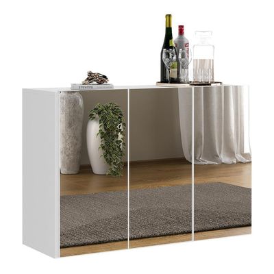Aparador 3 Portas Com Espelho Mp1011 Branco