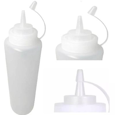 Kit 3 Bisnagas Plásticas 1L Flexíveis Weck para Molhos Caldas Maionese Transparente
