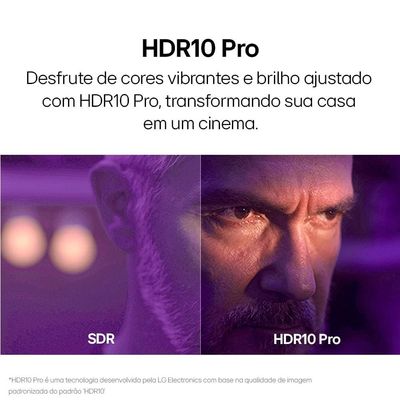 Smart TV 32 LG HD 32LR600BPSA com processador a5 Ger 6 AI, Alexa integrado, LG Channels, WebOS 23, compatível com Controle Smart Magic n/a / Bivolt