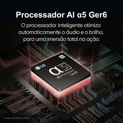 Smart TV 32 LG HD 32LR600BPSA com processador a5 Ger 6 AI, Alexa integrado, LG Channels, WebOS 23, compatível com Controle Smart Magic n/a / Bivolt