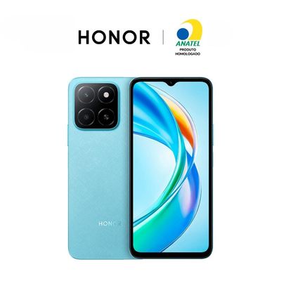 Smartphone HONOR X5B 4G Plus 256GB Azul, 4+4GB RAM Turbo, Processador MediaTek Helio G36, Câmera Traseira Dupla de até 50MP e Tela de 6,56 Azul
