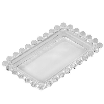 Manteigueira Wolff Pearl em Cristal com Tampa Transparente Transparente