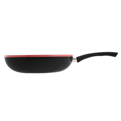 Frigideira Wok de Indução Lyor em Alumí­nio com Revestimento Cerâmico Granilite Vermelha 28cm Vermelho