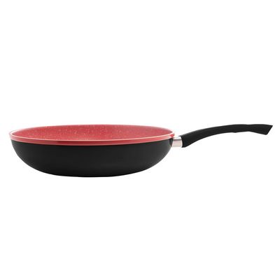 Frigideira Wok de Indução Lyor em Alumí­nio com Revestimento Cerâmico Granilite Vermelha 28cm Vermelho