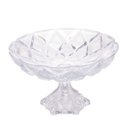 Centro de Mesa Lyor em Cristal Deli Diamond - 32,5 x 19,5cm Cristal