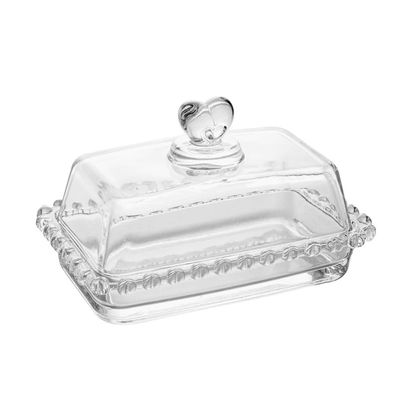 Manteigueira de Cristal Lyor com Tampa Coração Transparente