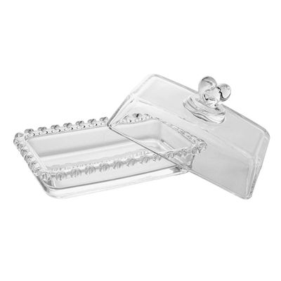 Manteigueira de Cristal Lyor com Tampa Coração Transparente