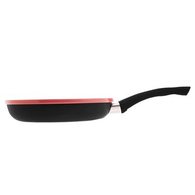 Frigideira de Indução Lyor em Alumí­nio com Revestimento Cerâmico Granilite Vermelha 24cm Vermelho
