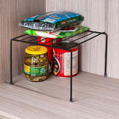 Organizador de Armário Prateleira Aramada Multiuso Preta 27cm Pequena Utimil
