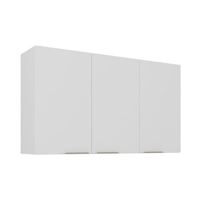 Armário Aéreo Triplo Itatiaia Renova com 3 Portas, 2 Prateleiras e 120cm de largura  Branco Neve Branco