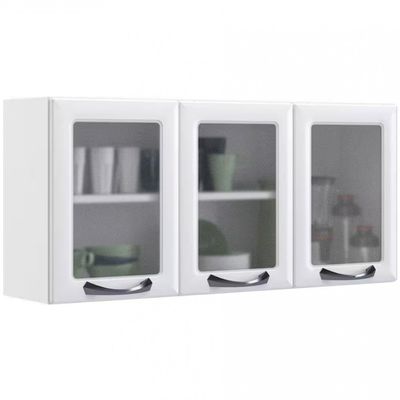 Cozinha Compacta New Premium com 12 Portas, 2 Gavetas e 10 Prateleiras - 280cm de Largura Itatiaia Branco
