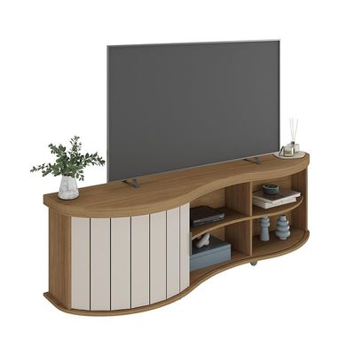 Rack Magnum para Tvs de até 75 com 180cm de Largura Artely Carvalho com Off White