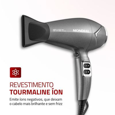 Secador de Cabelos Mondial Space Shine SC-20 2000W Cinza / 110V