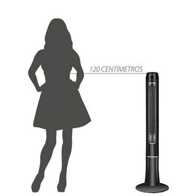Ventilador de Torre 120cm Spirit SKY com 3 Velocidades, Controle Remoto e Timer de até 7h30 Preto / 110V