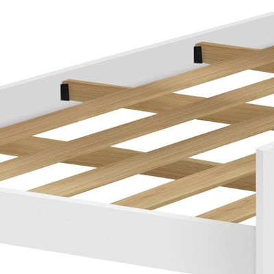 Cama Auxiliar Solteiro Barreto Rubi - 18,5x91x189cm - Branco Branco