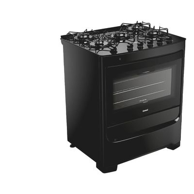 Fogão 5 Bocas Consul CFS5VBE com Mesa de Vidro e Acendimento Automático Preto / Bivolt
