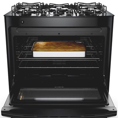 Fogão 5 Bocas Consul CFS5VBE com Mesa de Vidro e Acendimento Automático Preto / Bivolt