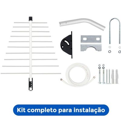 Antena Digital Externa Log Para Tv Hdtv-uhf-4k 12dbi 20...