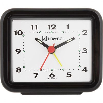 Relógio Despertador Quartz Alarme Forte Preto - Preto