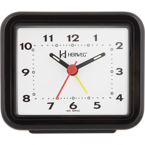 Relógio Despertador Quartz Alarme Forte Preto - Preto