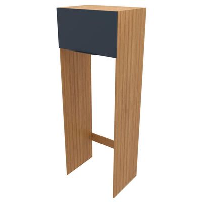 Armário de Geladeira Bartira Cristal MDP 15mm com 1 Porta e Lateral - 80cm de largura - Lâmina Mel Lâmina Mel