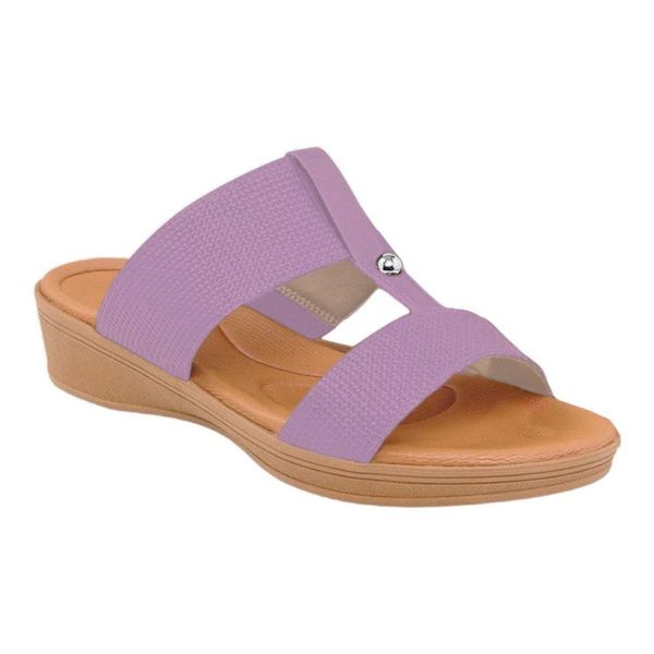 Tamanco Usaflex Plataforma Tressê Feminino 35 / Roxo