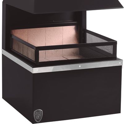 Lareira De Meio Grande C Kit Instalação Preto Fornos Pinhal
