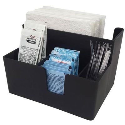 Kit 16 Portas Sachês Guardanapos Açúcar Organizador Coza Bancada Preto