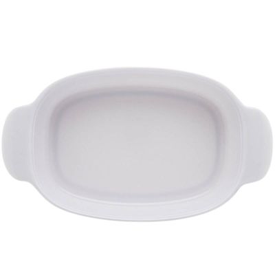 Kit 2 Travessas de Melamina Brancas 23cm Milão Lyor com Alças Laterais para Servir