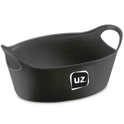 Kit 6 Cestos para Servir Porções Batata Frita Petiscos Preto Lanchonete Bar Restaurante Uz
