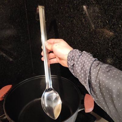 Jogo 3 Utensílios Restaurante Escumadeira Colher de Arroz Concha Grandes Brinox Cozinha Industrial Inox