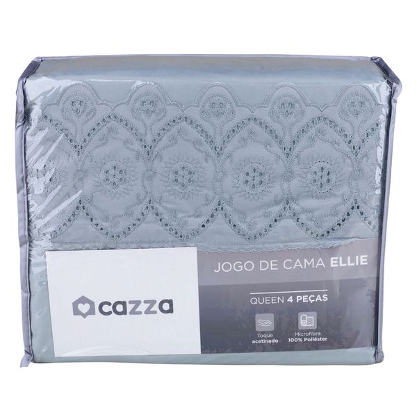 Jogo de Cama Queen Cazza Ellie em Microfibra Bege 4 Peças Jogo de Cama Queen Cazza Ellie em Microfibra Bege 4 Peças