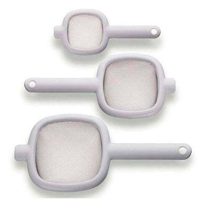 Peneira Ghidini Daily em ABS com Tela de Aço Inox Branco
