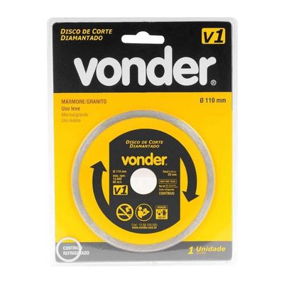 Disco Diamantado Vonder 110mm V1 Furo 20
