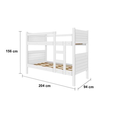 Beliche Barreto Virtus com Escada, Grade de Proteção e Acabamento em Pintura UV - Nature/Off White Nature/Off White