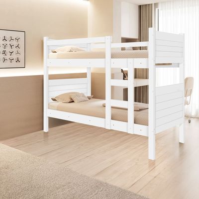 Beliche Barreto Virtus com Escada, Grade de Proteção e Acabamento em Pintura UV - Nature/Off White Nature/Off White