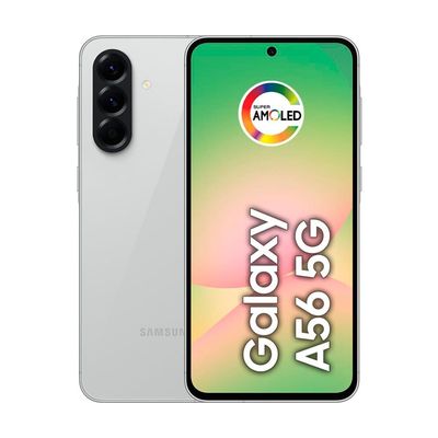 Smartphone Samsung Galaxy A56 5G Cinza 256GB 8GB RAM, Câmera Tripla até 50MP, Tela Super AMOLED 6.7, IP67, NFC, Vídeo HDR e Recursos AI Cinza