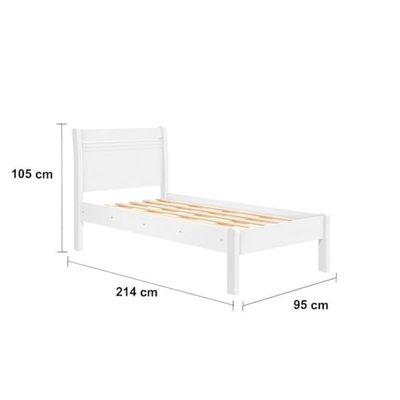 Cama de Solteiro Barreto Siena Branco