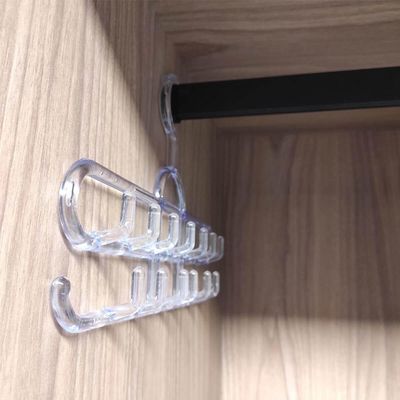 3 Cabides de Cintos 13 Ganchos cada Organizador Múltiplo Closet Cristal Cinquetti 36cm