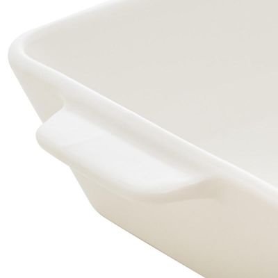 Travessa de Porcelana com Alça Branca 750ml Refratário Lyor Basic Pequeno Servir Mesa Posta