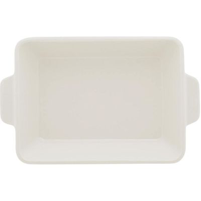 Travessa de Porcelana com Alça Branca 750ml Refratário Lyor Basic Pequeno Servir Mesa Posta