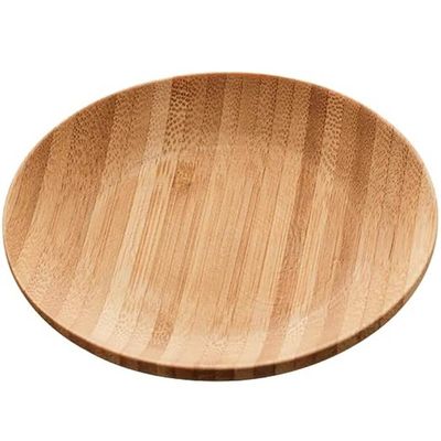 Kit 12 Pratos de Bambu Redondos 11cm Sobremesas Petiscos Lyor Mesa Posta Eventos
