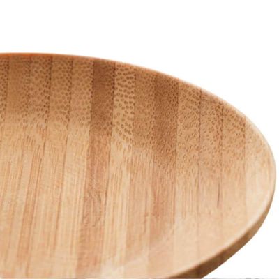 24 Pratos de Bambu 11x1,5cm Servir Bares Casa de Eventos Petiscos Sobremesas Verona Lyor