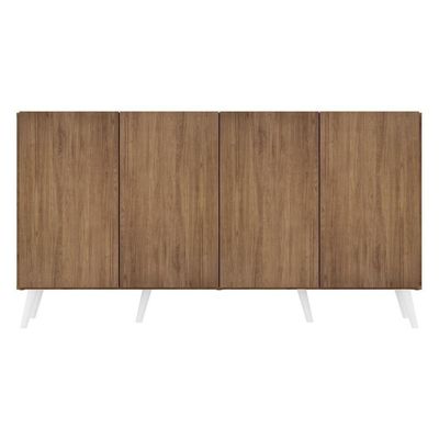Aparador Buffet Retrô Multimóveis 4 Portas Rustic/branco