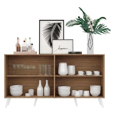 Aparador Buffet Retrô Multimóveis 4 Portas Rustic/branco