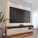 Estante Painel Para Tv 75 Pol Led 200cm Yarden C04 Off White Matte Freijó - Lyam Decor