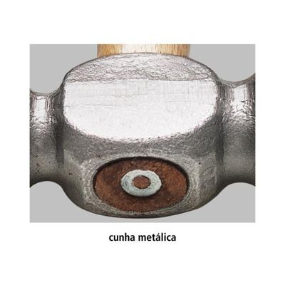 Martelo de Bola 800 g Tramontina Basic com Cabo em Madeira Envernizada