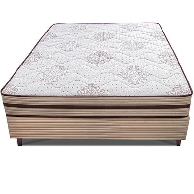 Cama Box Casal Cama InBox Livity com Molas Ensacadas e Espuma D26 24x138x188cm Bege Bege