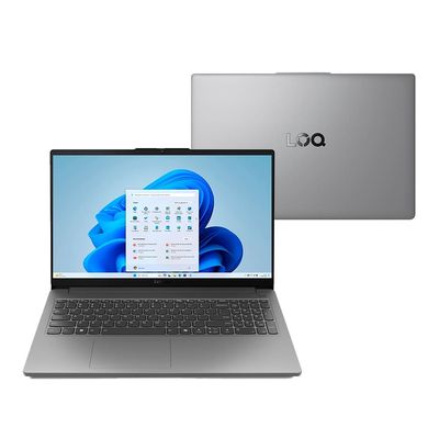 Notebook Gamer Lenovo LOQ-e Essential Intel Core i5 12° Geração Cinza