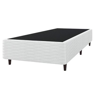 Cama Box de Solteiro Umaflex New Itália com Molas Ensacadas e Pillow Top D26 - 63x88x188cm Branco com Marrom